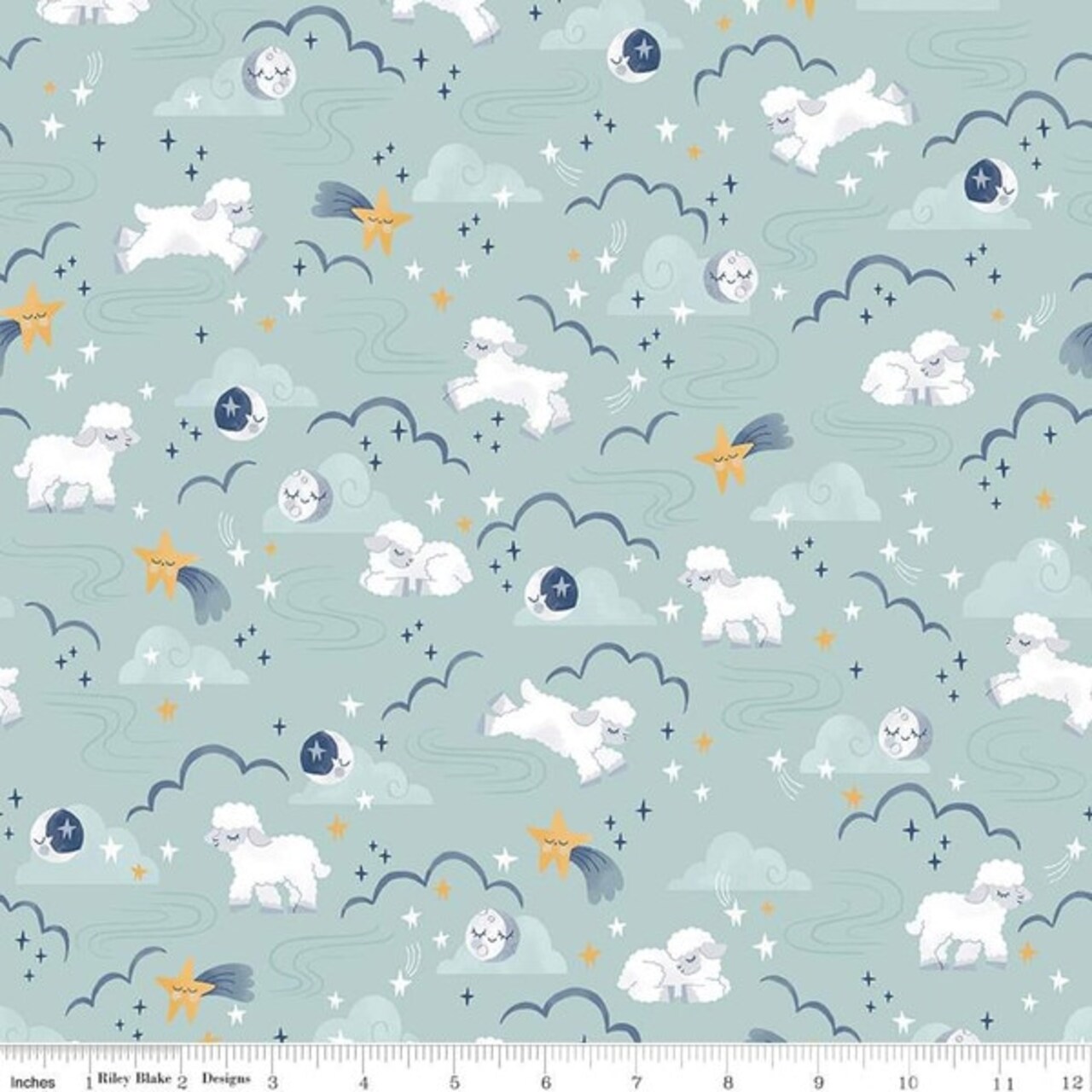 Main in Mist (c16300-mist) | Twinkle Little Star | Natalia Juan Abello | Riley Blake
